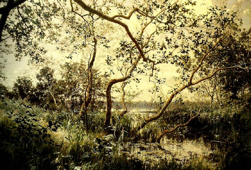 johan krouthen vattenvegetation oil painting image